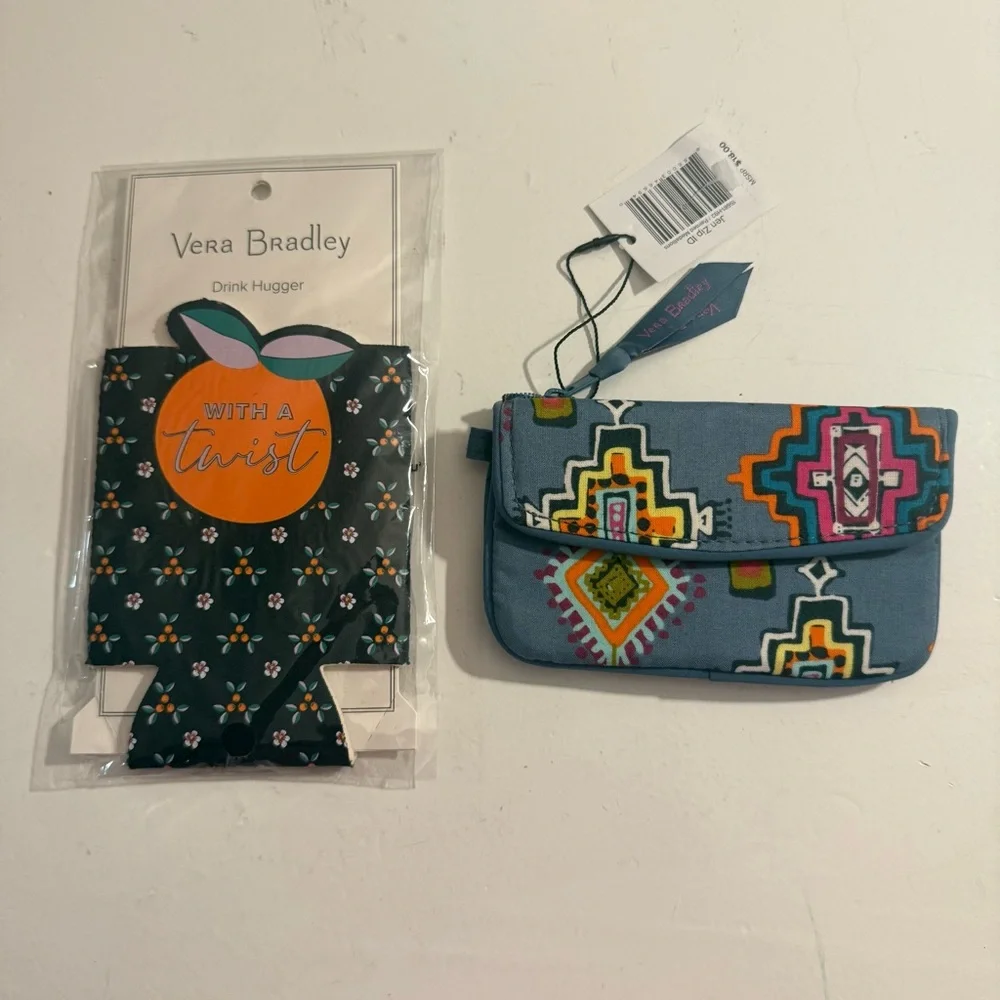 Vera Bradley Drink Hugger and Pouch combo